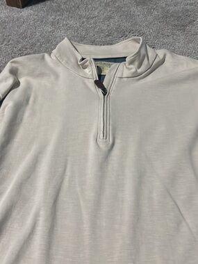 Unknown Brand Men's Cream Quarter-Zip Sweater